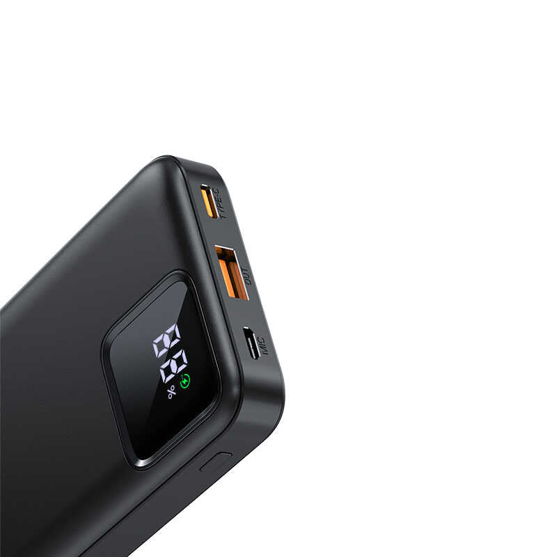 Wiwu JC-18 PD Hızlı Şarj Özellikli Led Göstergeli Powerbank 18W 10000mAh Siyah