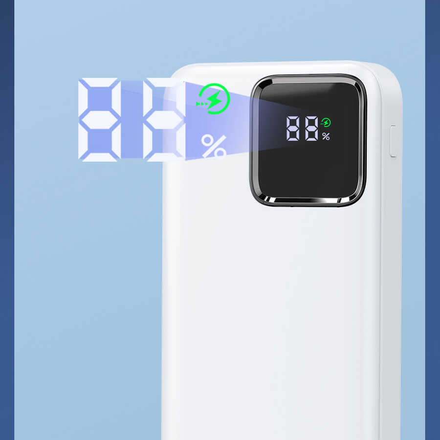 Wiwu JC-18 PD Hızlı Şarj Özellikli Led Göstergeli Powerbank 18W 10000mAh Siyah