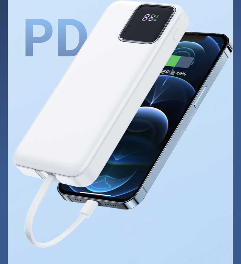 Wiwu JC-18 PD Hızlı Şarj Özellikli Led Göstergeli Powerbank 18W 10000mAh Siyah