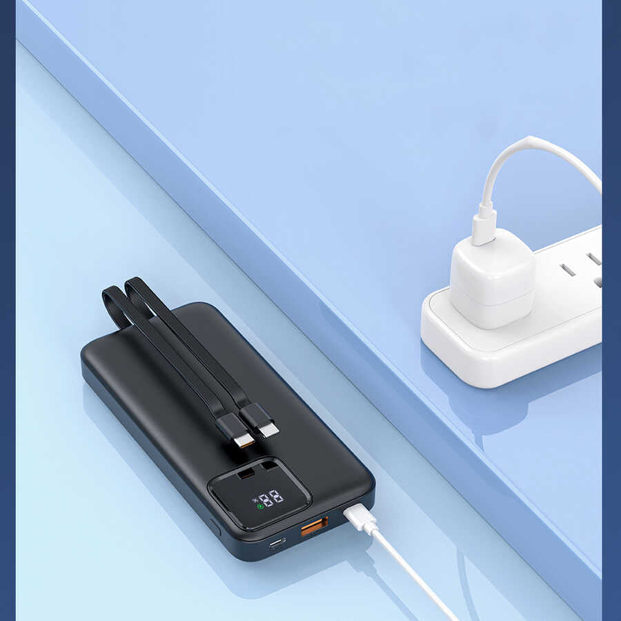 Wiwu JC-18 PD Hızlı Şarj Özellikli Led Göstergeli Powerbank 18W 10000mAh Siyah