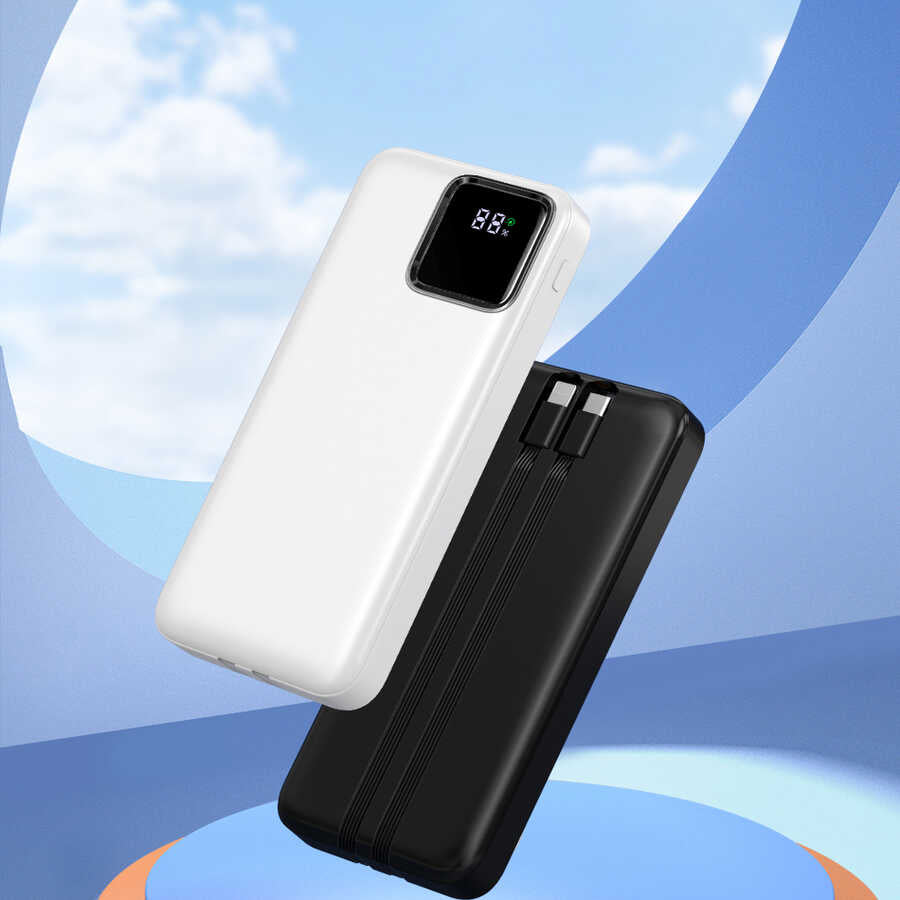 Wiwu JC-18 PD Hızlı Şarj Özellikli Led Göstergeli Powerbank 18W 10000mAh Siyah