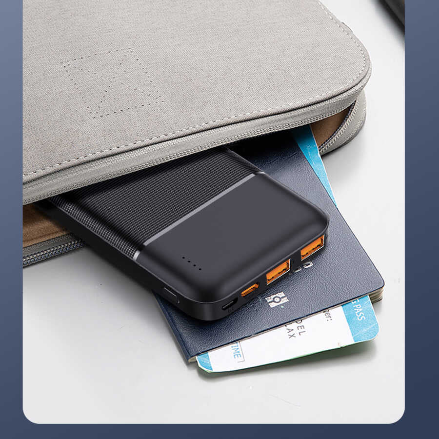 Wiwu JC-19 PD Hızlı Şarj Özellikli Şarj Göstergeli Powerbank 20W 10000mAh Beyaz