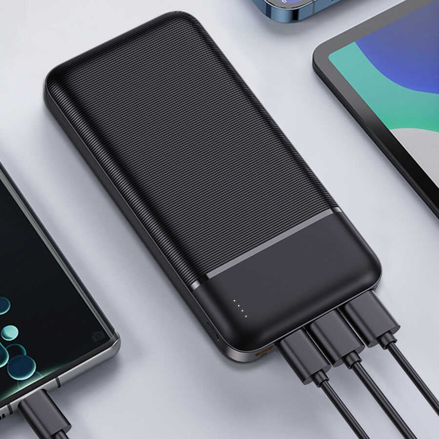 Wiwu JC-19 PD Hızlı Şarj Özellikli Şarj Göstergeli Powerbank 20W 10000mAh Siyah