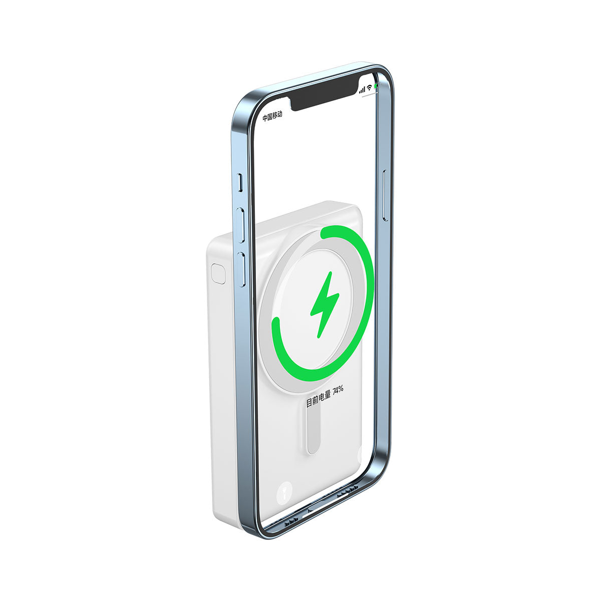 Wiwu JC-20 Hızlı Şarj Özellikli Standlı M-safe Wireless Transparan Powerbank 15W 10000mAh Siyah