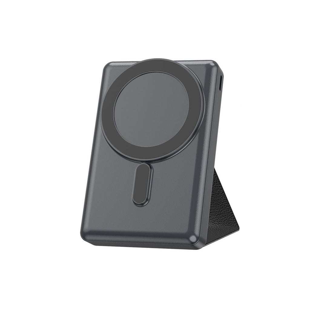 Wiwu JC-20 Hızlı Şarj Özellikli Standlı M-safe Wireless Transparan Powerbank 15W 10000mAh Siyah