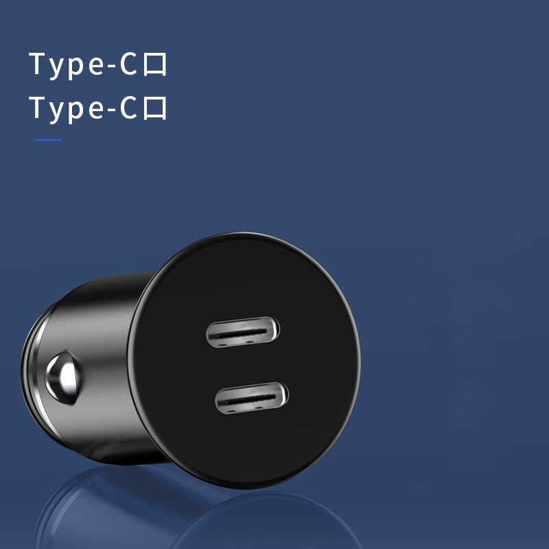 Wiwu King Kong PC400 Dual Type-C PD 40W Araç Şarjı Siyah