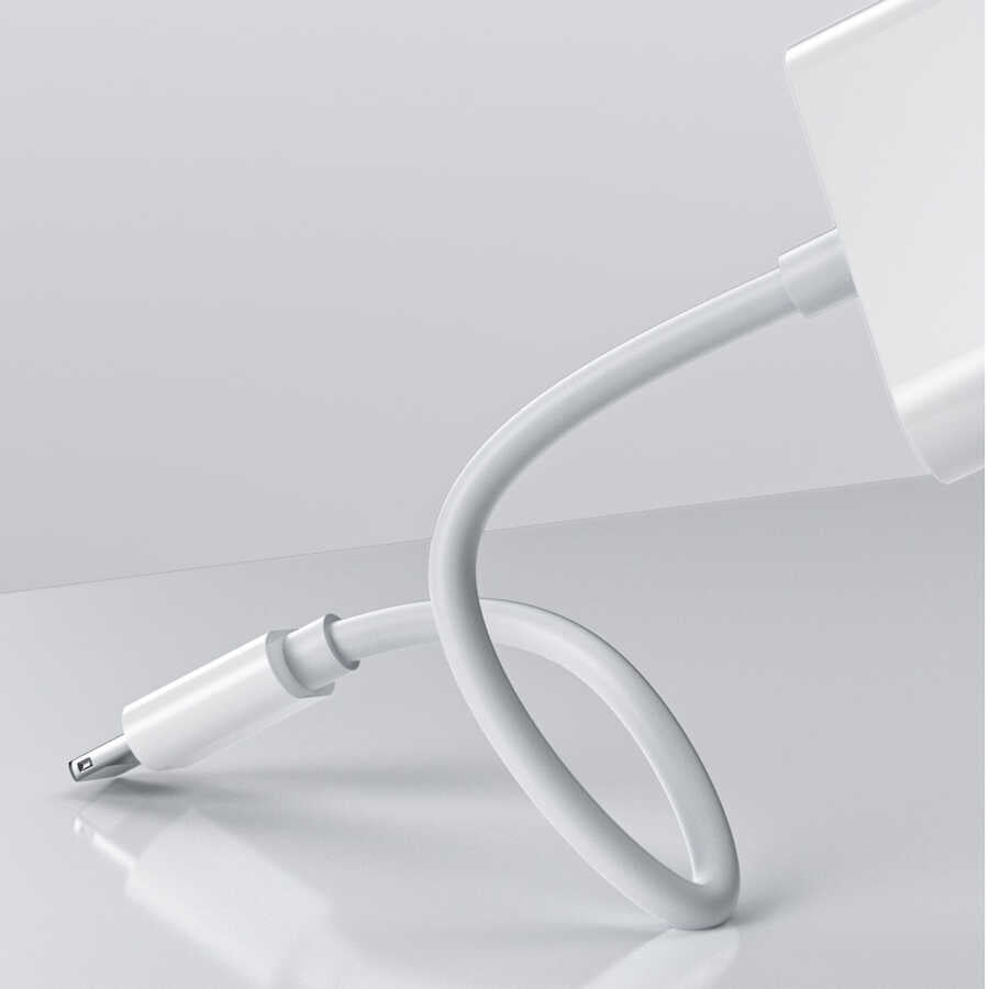 Wiwu LT01 Plus Lightning Ses Adaptörü Beyaz