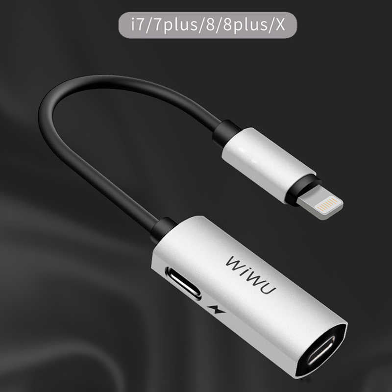 Wiwu LT02 Plus Lightning Ses Adaptörü Gri