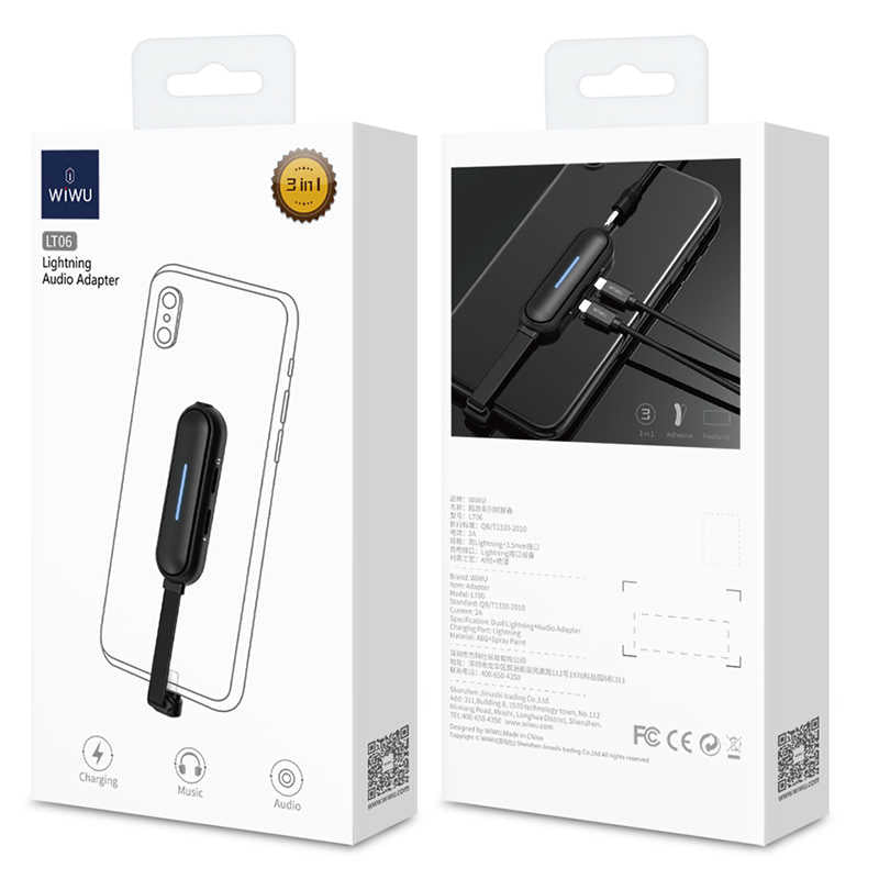 Wiwu LT06 Lightning Ses Adaptörü Kırmızı