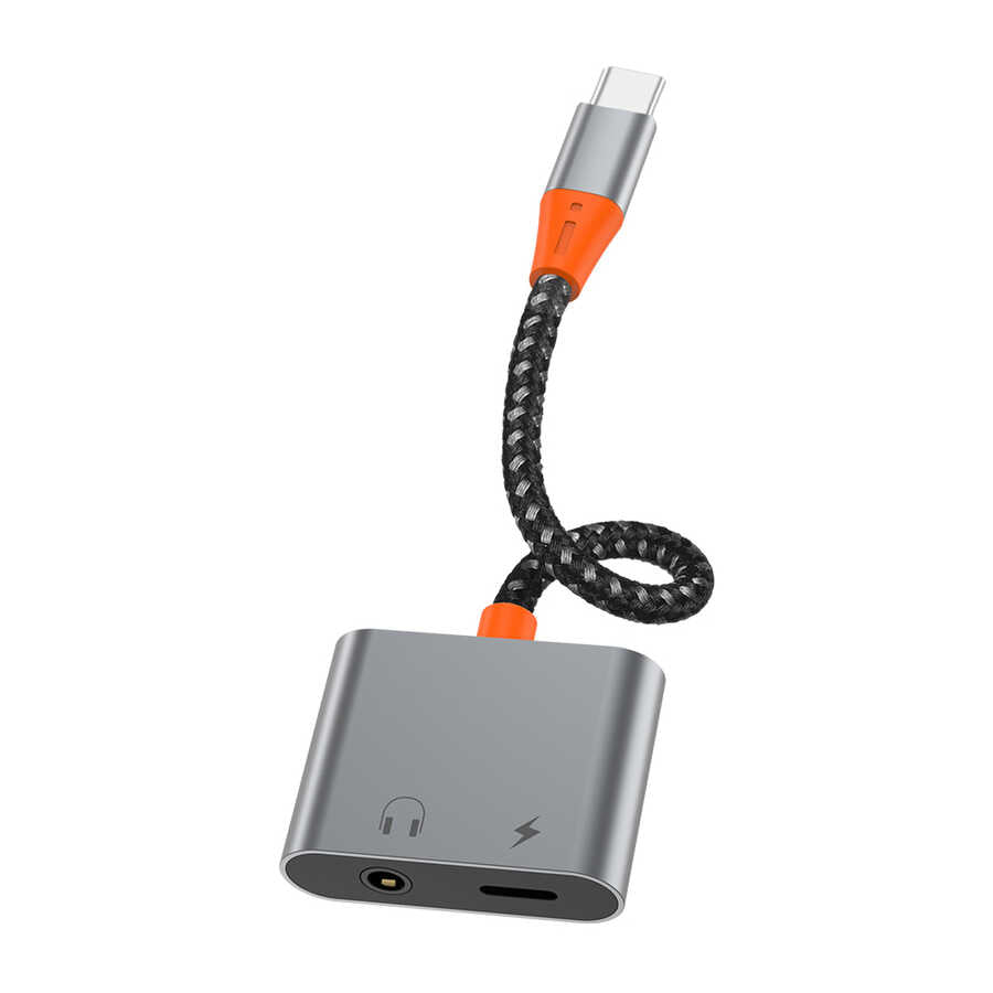 Wiwu LT10 Type-C To 3.5mm Aux Çevirici Ses Adaptörü Gri