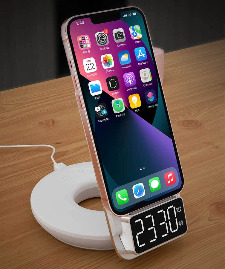 Wiwu M11 4 in 1 Kablosuz Şarj Standı Beyaz