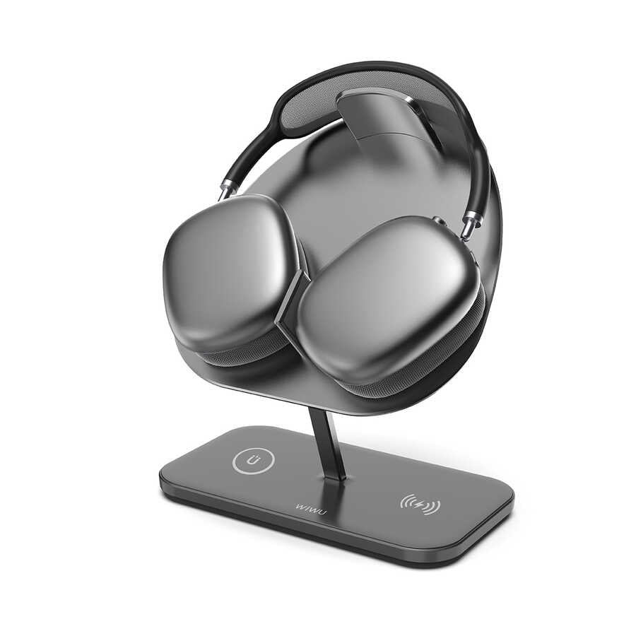 Wiwu M15 Mıknatıslı Kablosuz Şarj Standı 15+15W Max. Gri
