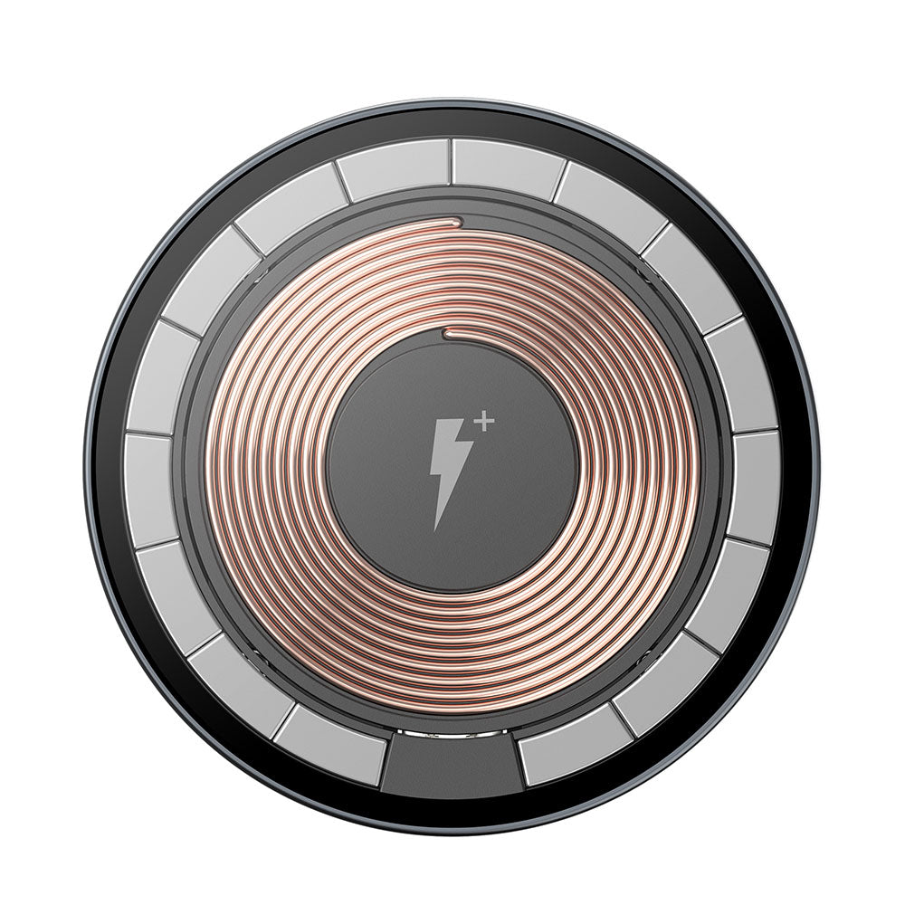 Wiwu M17 Magnetik Intelligent Transparan Wireless Şarj Ultra İnce Şeffaf 15W Android iOS Destekli Siyah