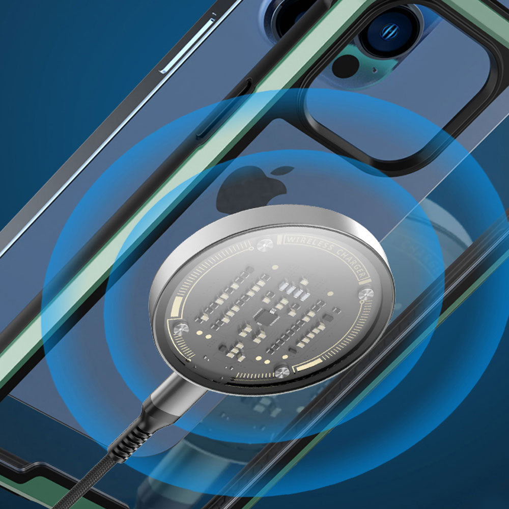 Wiwu M17 Magnetik Intelligent Transparan Wireless Şarj Ultra İnce Şeffaf 15W Android iOS Destekli Siyah