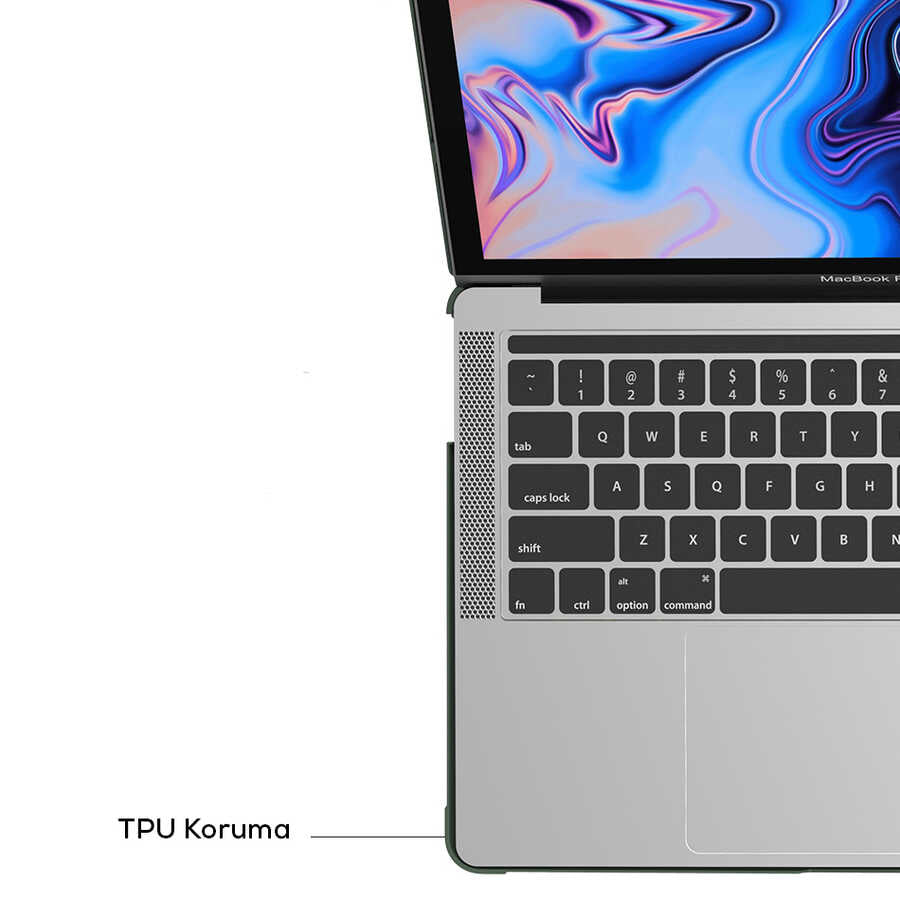 Apple Macbook 13.3' New Pro 2018 Wiwu Macbook HP-01 iShield Kapak Yeşil