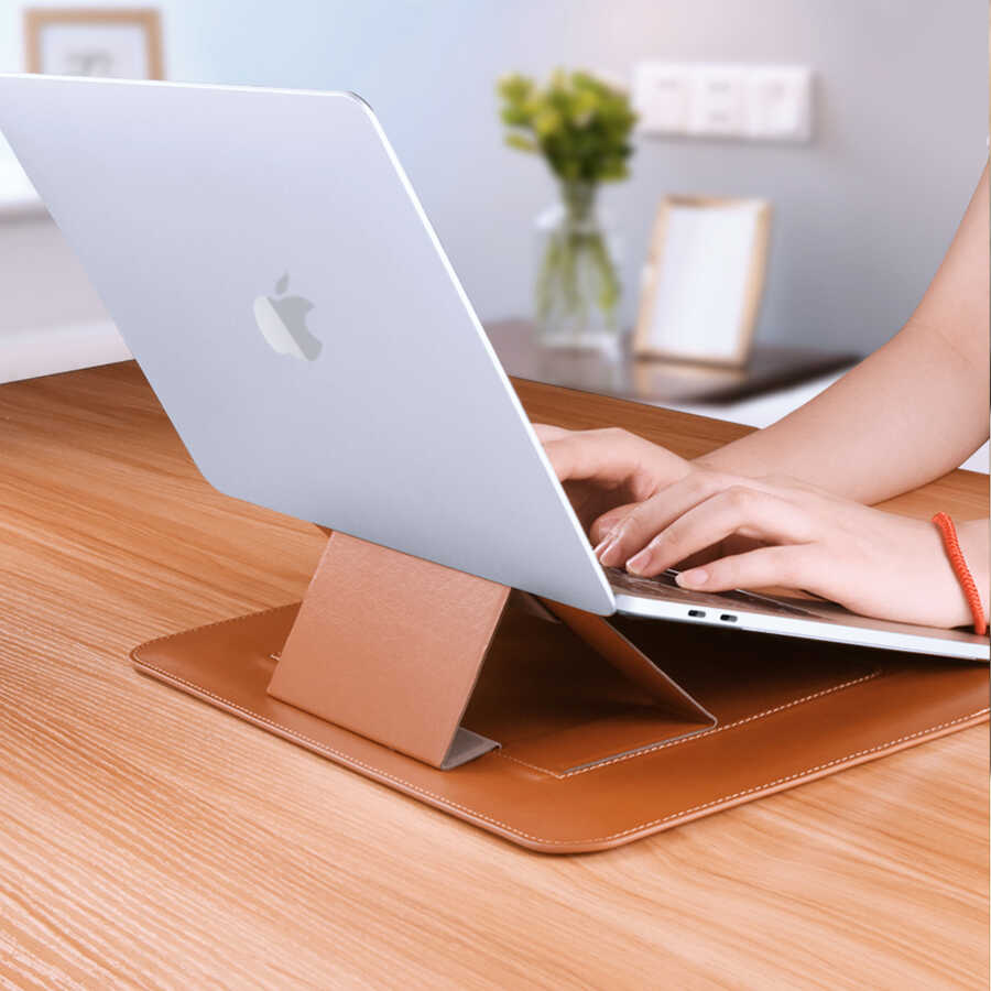 Apple Macbook 13.3' Pro 2020 Wiwu Macbook Skin Pro Portable Stand Kılıf Mavi