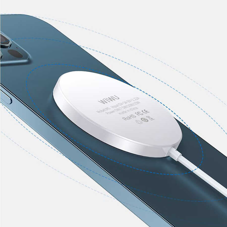 Wiwu M-safe Wireless Şarj Beyaz