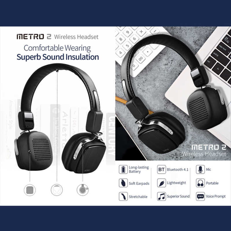 Wiwu Metro 2 Bluetooth Kulaklık Siyah