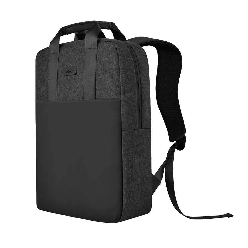 Wiwu Minimalist Çok Fonksiyonlu Su Geçirmez Polyester Kumaş Seyehat Sırt Çantası Siyah