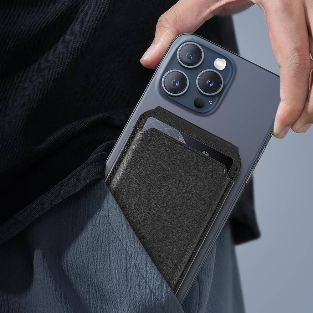 Wiwu MW-003 Mag Wallet Standlı Magnetik Kartlık Siyah Karbon