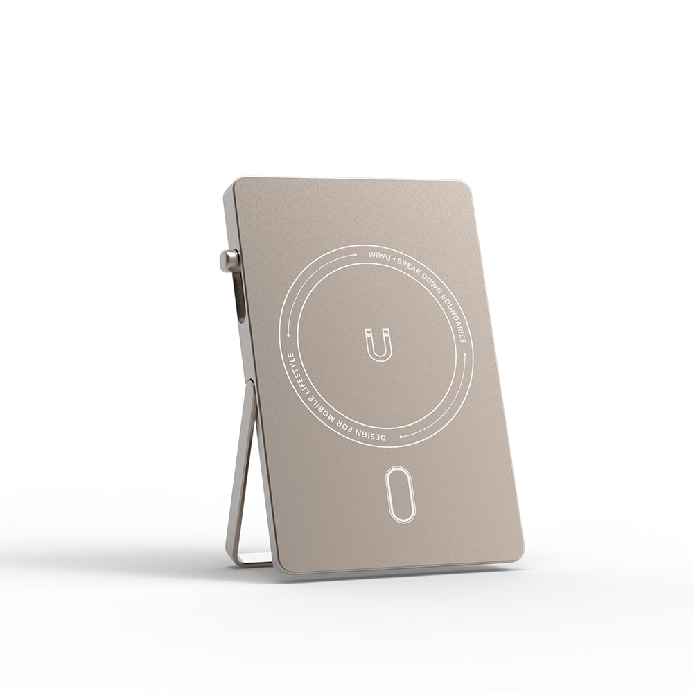 Wiwu MW-007 Warriors Pop-Up Buton Tasarımlı Magnetik Aramid Fiber Metal Standlı Kartlık Siyah