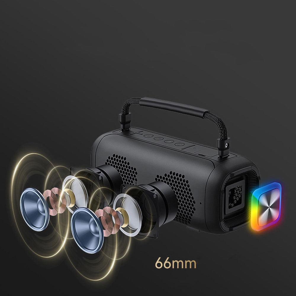 Wiwu P17 Çift Mikrofonlu Thunder Bluetooth Speaker Hoparlör TF Card/Flash Disk Suya Dayanıklı V5.3 Lacivert