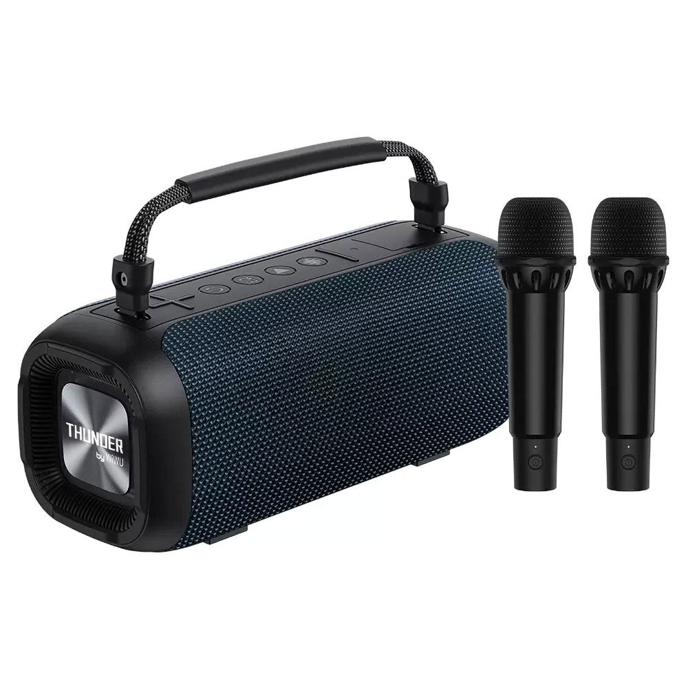 Wiwu P17 Çift Mikrofonlu Thunder Bluetooth Speaker Hoparlör TF Card/Flash Disk Suya Dayanıklı V5.3 Lacivert