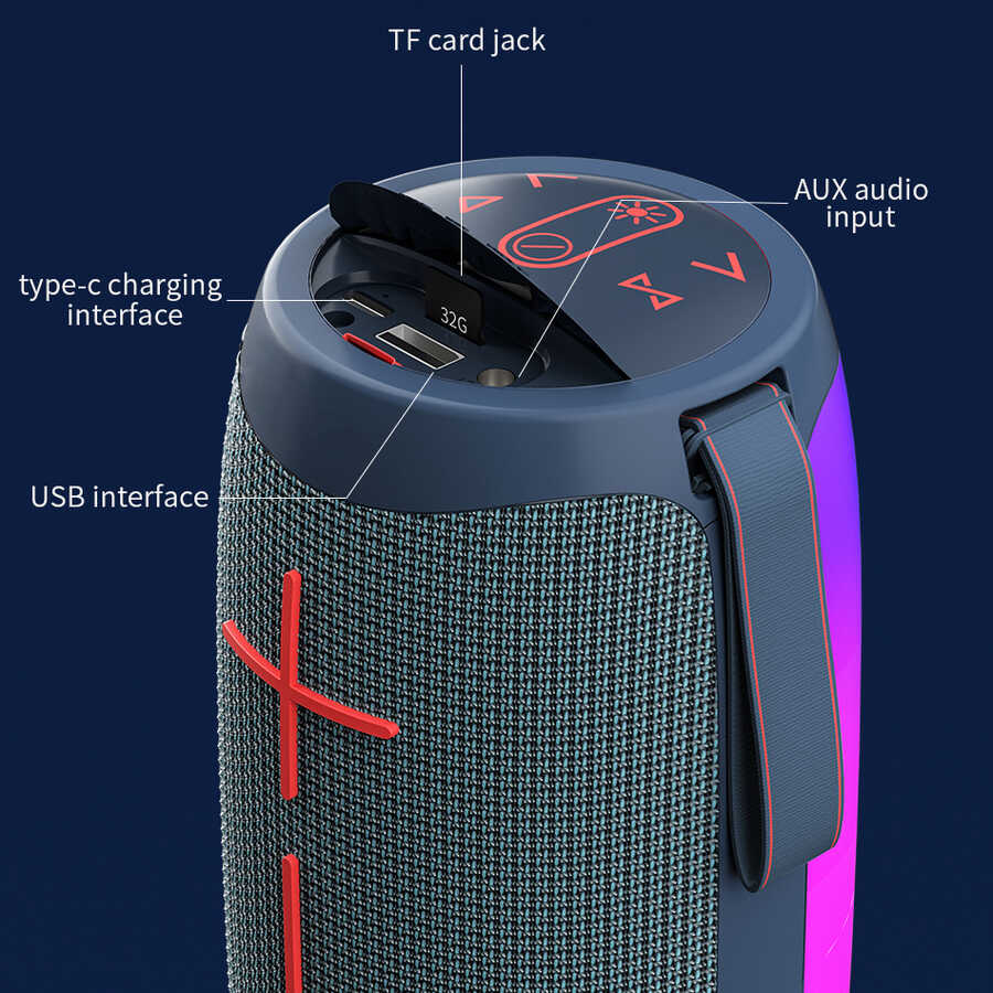 Wiwu P40 Bluetooth Speaker Hoparlör Mavi