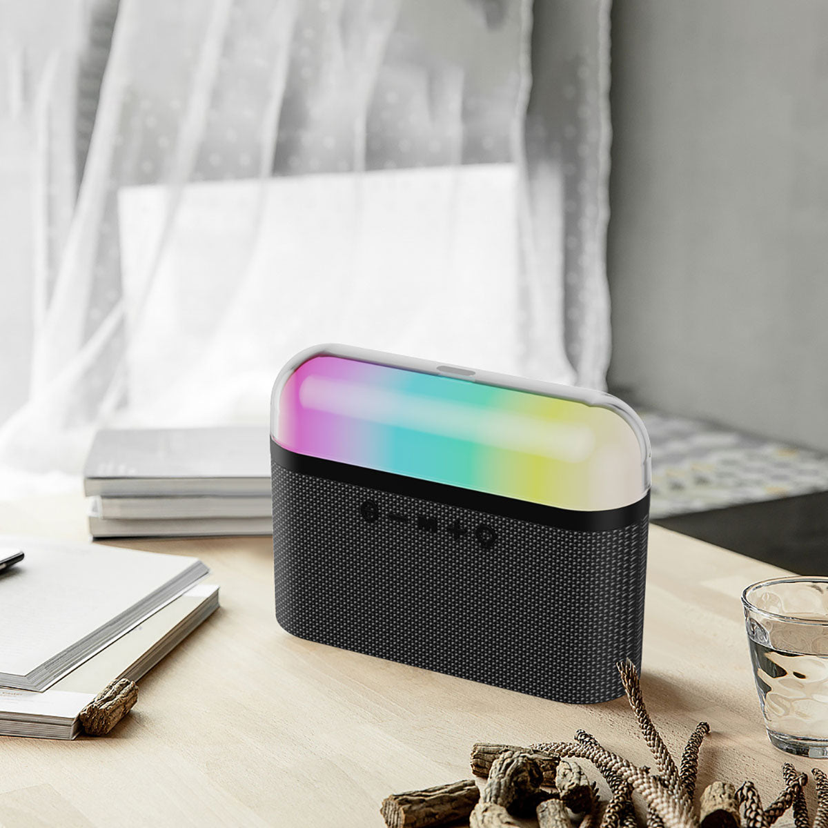 Wiwu P60 RGB Led Işıklı Thunder Wireless Bluetooth Speaker Hoparlör Lacivert