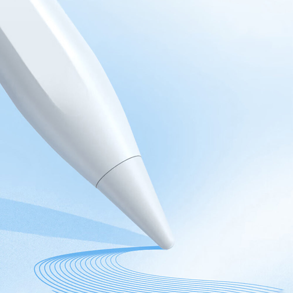 Wiwu Pencil A03 Kablosuz Şarj Özellikli Avuç İçi Reddi (Palm Rejection) ve Eğim Hassasiyeti Özellikli Dokunmatik Kalem Beyaz