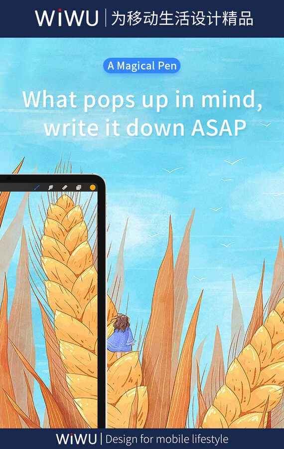 Wiwu Pencil Max Dokunmatik Çizim Kalemi Beyaz