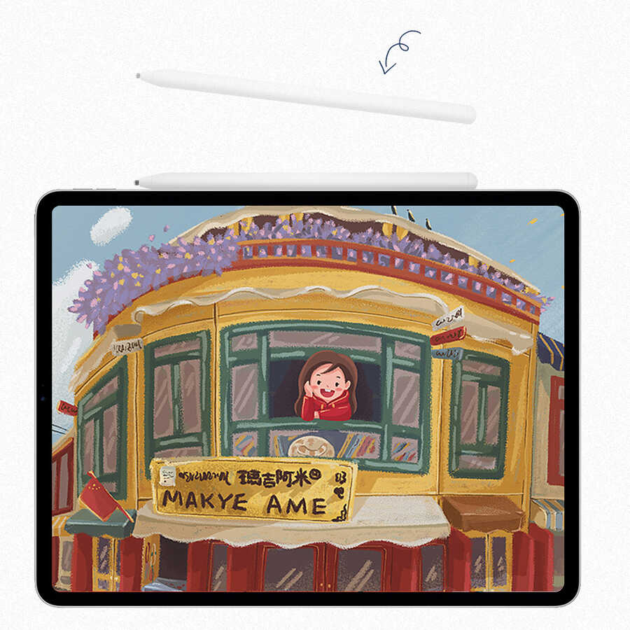 Wiwu Pencil Max Dokunmatik Çizim Kalemi Beyaz