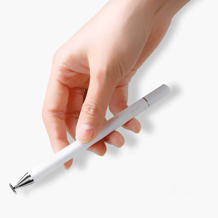 Wiwu Pencil Passive Stylus 2 in 1 Dokunmatik Çizim Kalemi Beyaz