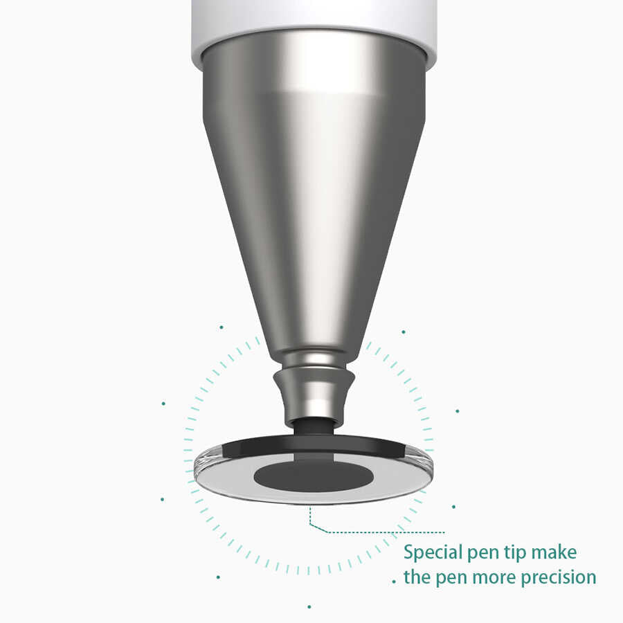 Wiwu Pencil Passive Stylus 2 in 1 Dokunmatik Çizim Kalemi Beyaz