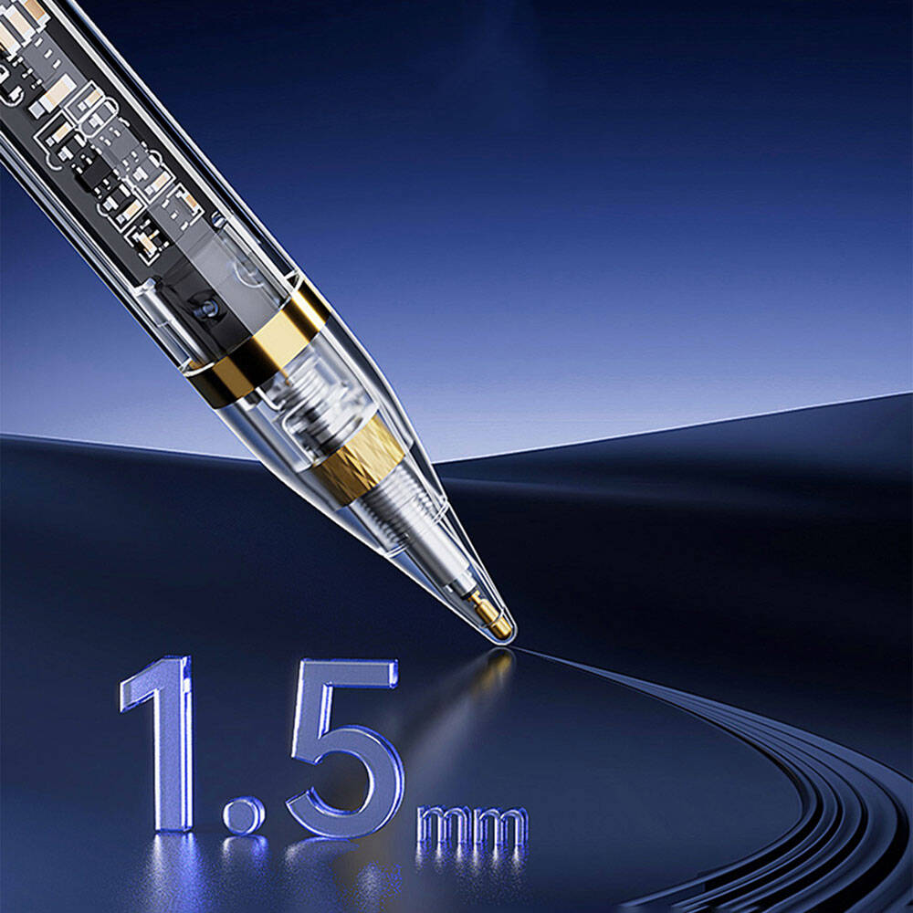Wiwu Pencil W Pro Dijital Led Göstergeli Palm-Rejection Şeffaf Görünüm Tasarımlı Dokunmatik Çizim Kalemi Renksiz