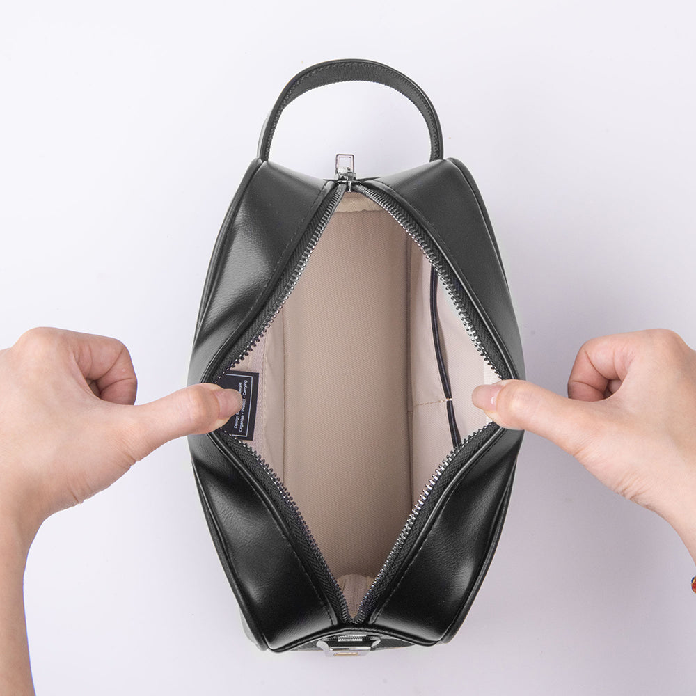 Wiwu Phantom Serisi Parmak İzi Kilitli Çok Fonksiyonlu Taşınabilir Mobil Aksesuar Çantası Siyah