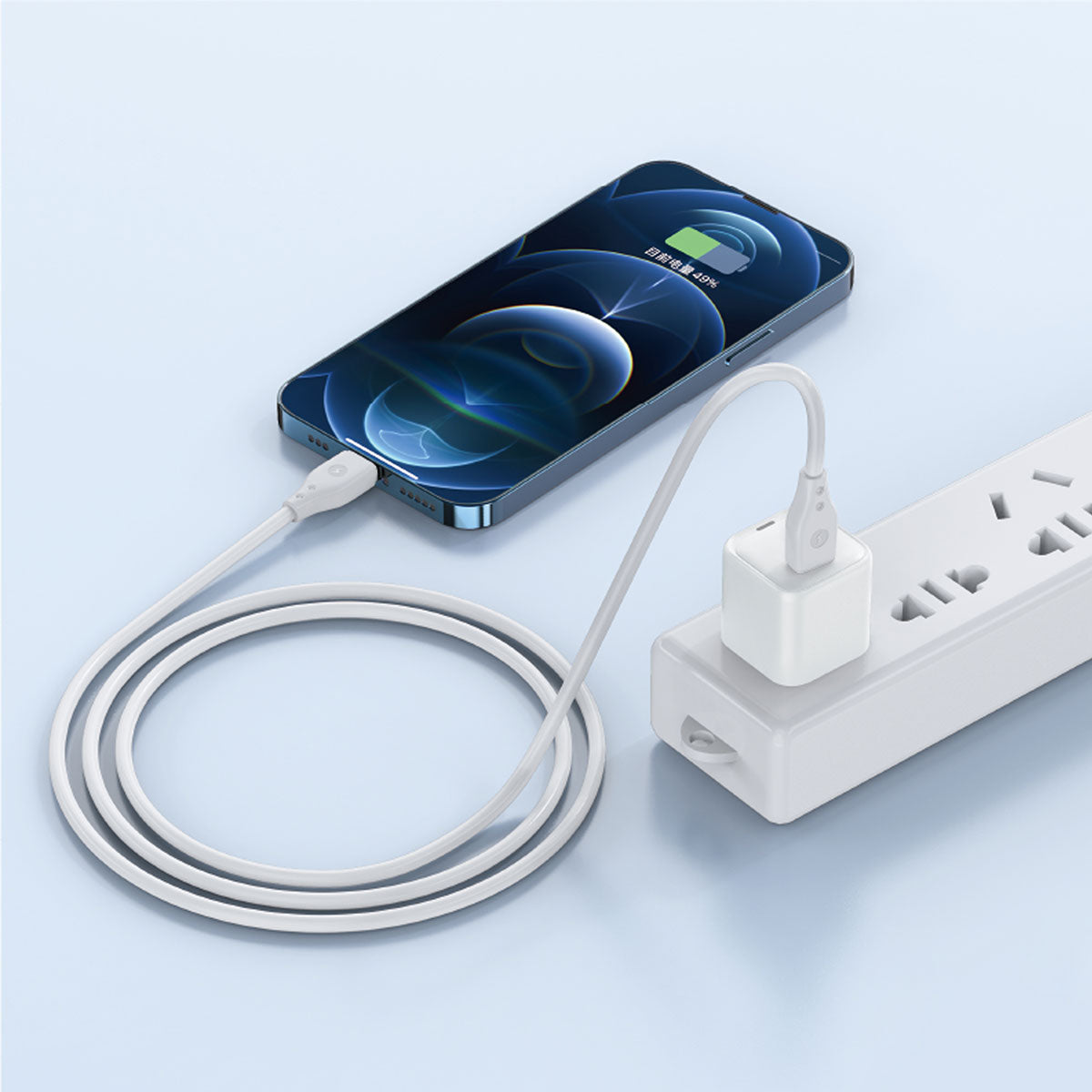 Wiwu Pioneer Wİ-C002 Ultra Esnek 30W Hızlı Şarj Özellikli Type-C to Lightning PD Kablo 1M Siyah