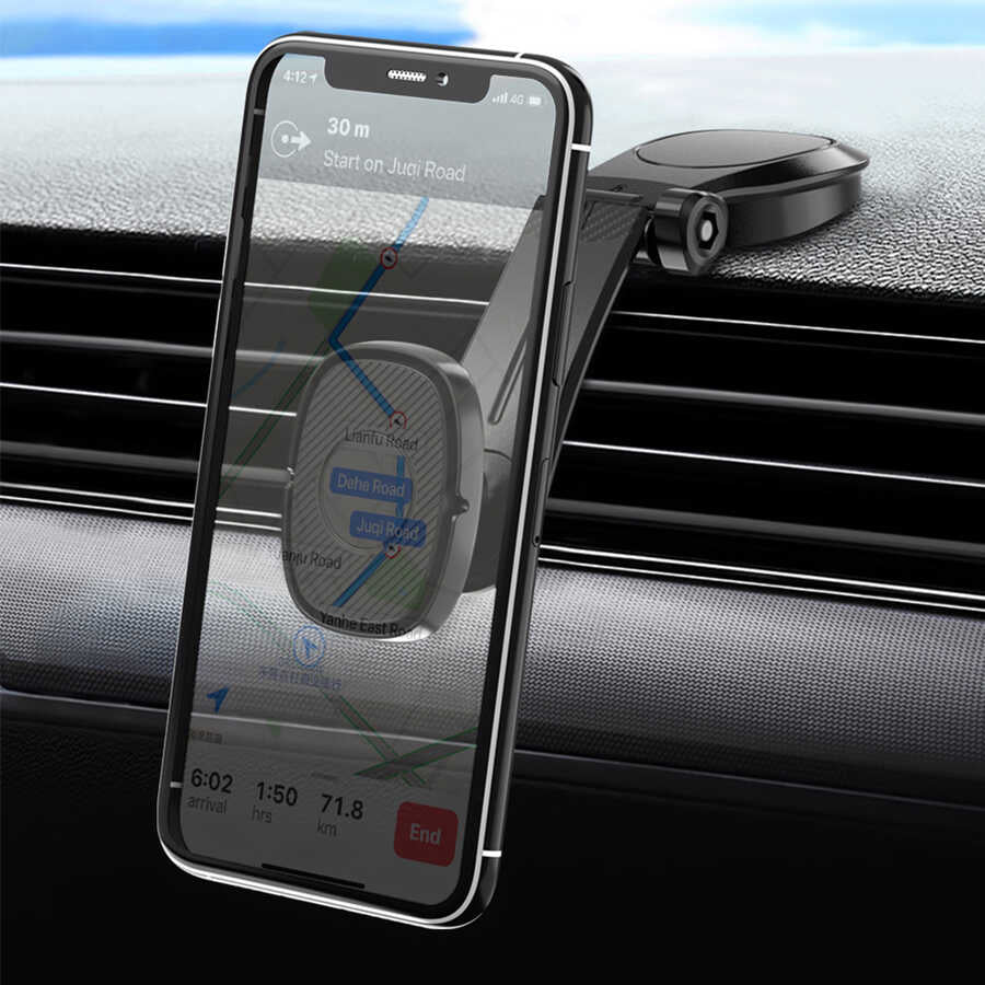 Wiwu PL900 Lotto Magnetik Araç Telefon Tutucu Siyah