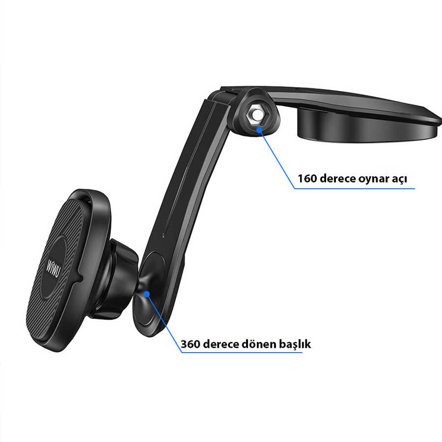 Wiwu PL900 Lotto Magnetik Araç Telefon Tutucu Siyah