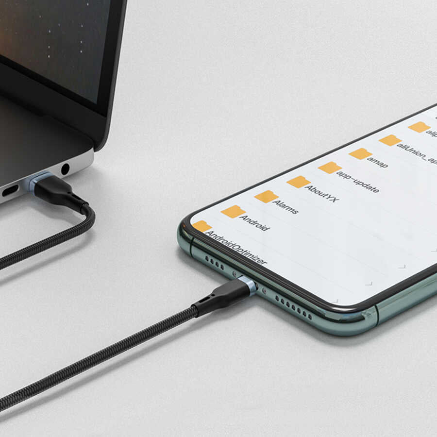 Wiwu Platinum Serisi PT04 PD To Lightning Kablo 0.3M Siyah