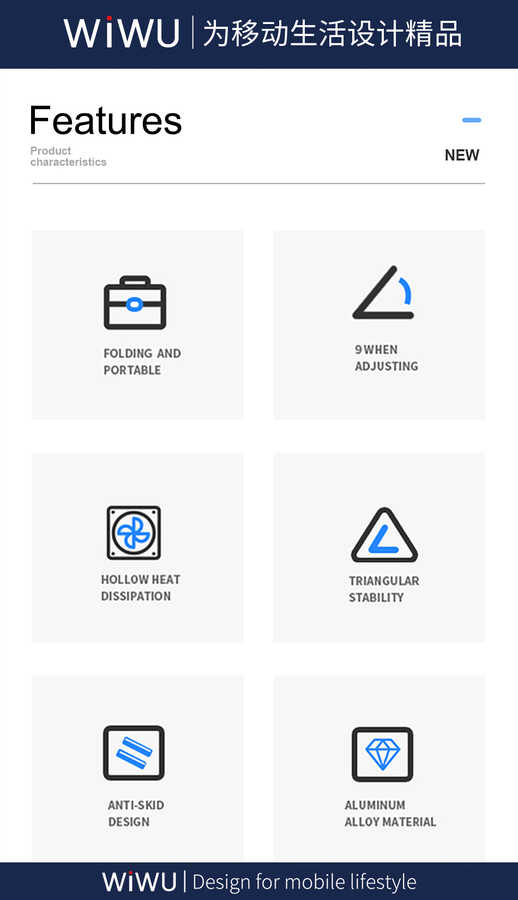 Wiwu S600 Laptop Standı Gümüş