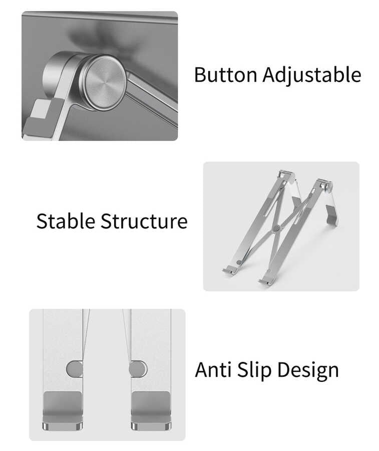 Wiwu S600 Laptop Standı Gümüş