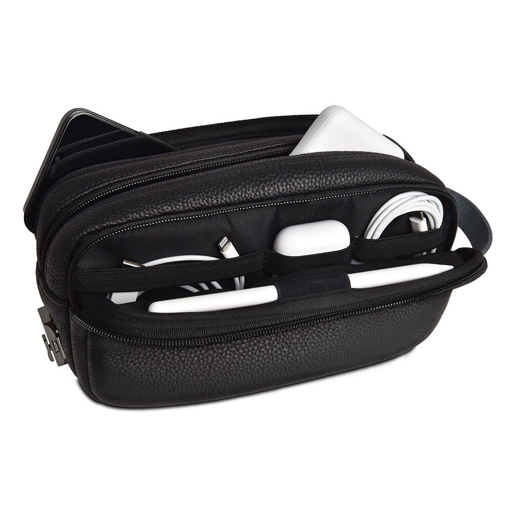 Wiwu Salem Anti-Theft Çok Fonksiyonlu Taşınabilir Mobil Aksesuar Çantası Siyah