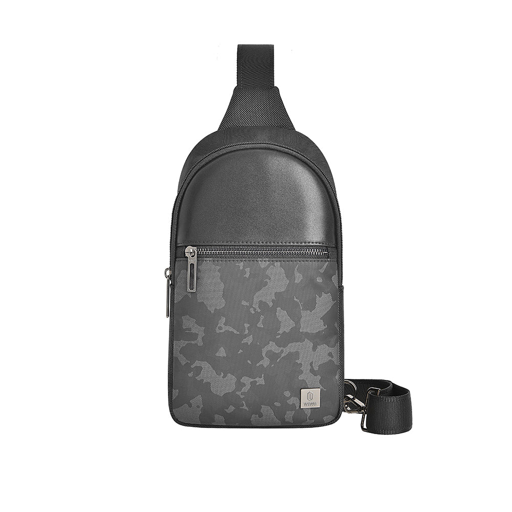 Wiwu Salem Serisi Crossbody Su Geçirmez Polyester Kumaş Omuz Askılı Çapraz Vücut Çantası Siyah