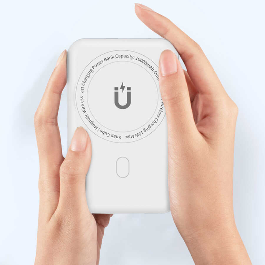 Wiwu SC10000 M-safe Mıknatıslı Wireless Powerbank Beyaz