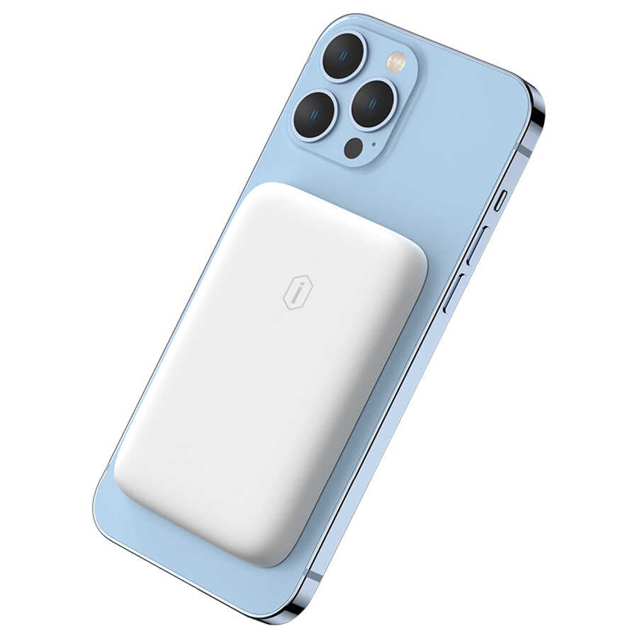 Wiwu SC5000A M-safe Mıknatıslı Wireless Powerbank Beyaz