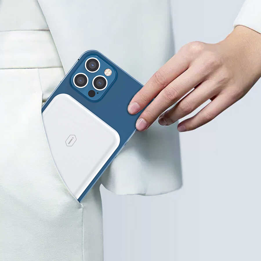 Wiwu SC5000A M-safe Mıknatıslı Wireless Powerbank Beyaz