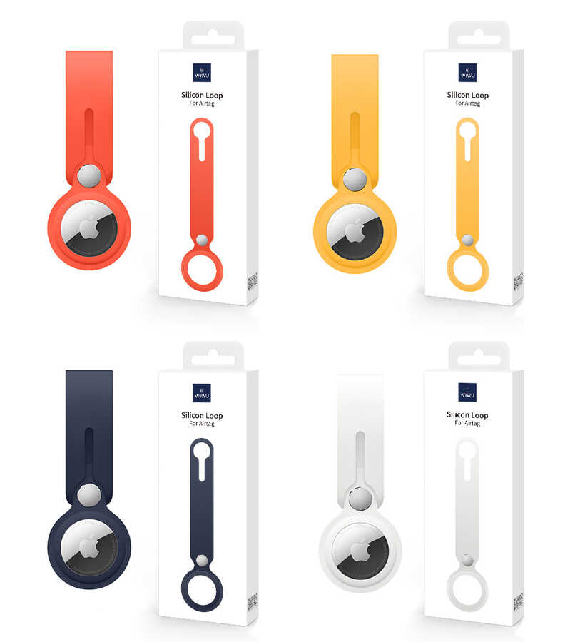 Wiwu Silikon Loop Airtag Anahtarlık Sarı