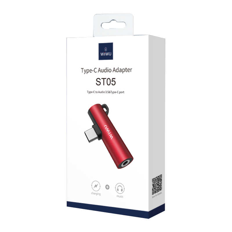 Wiwu ST05 Type-C Ses Adaptörü Siyah