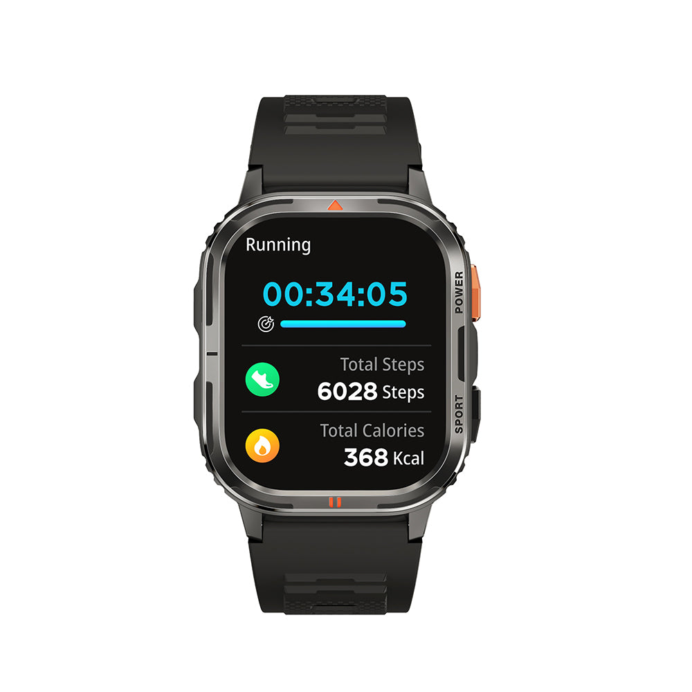 Wiwu SW05 Smart Watch İOS ve Android Uyumlu TFT Ekranlı IP68 Sertifikalı Akıllı Saat Siyah